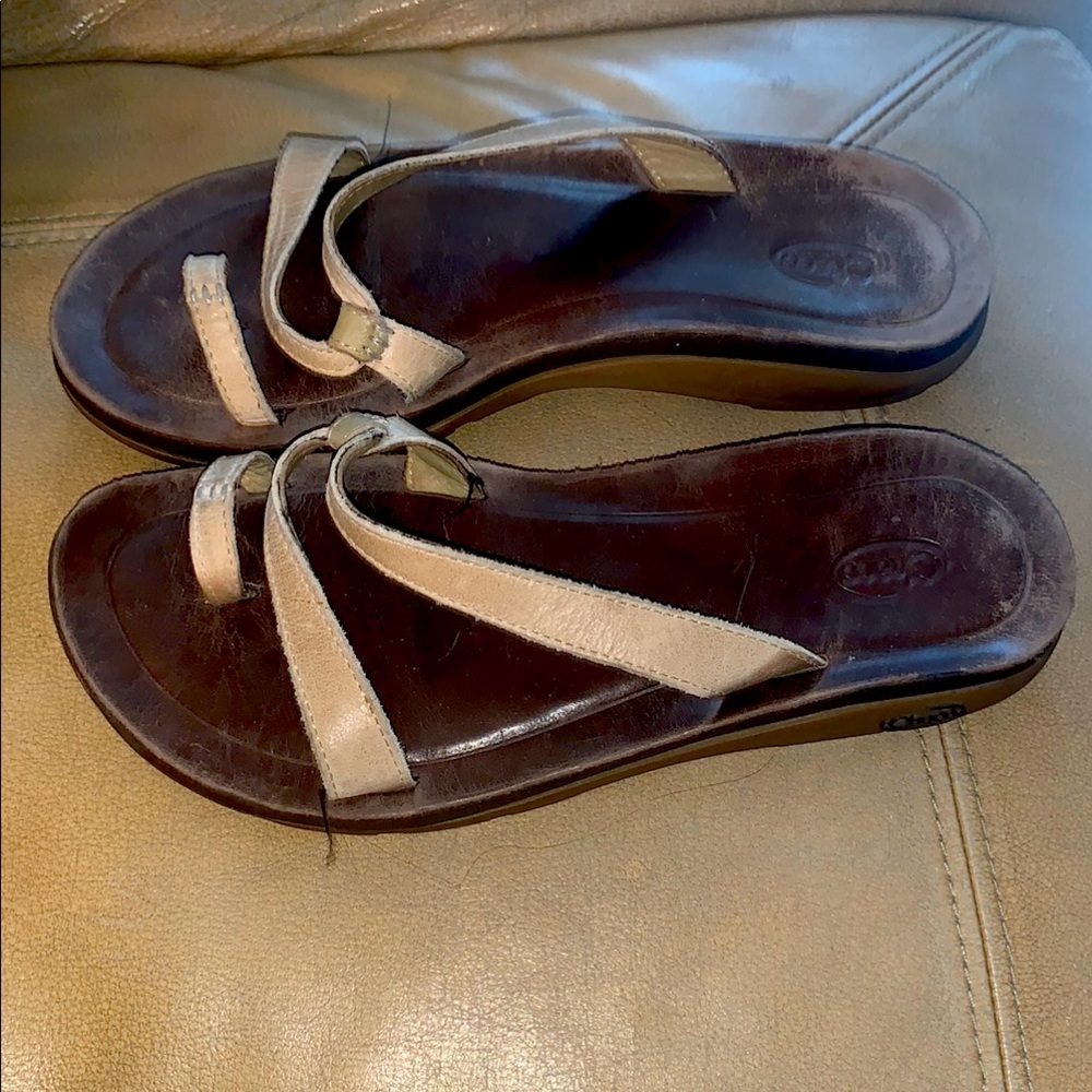 Chaco Tan Sandals Comfortable Slip-On Design